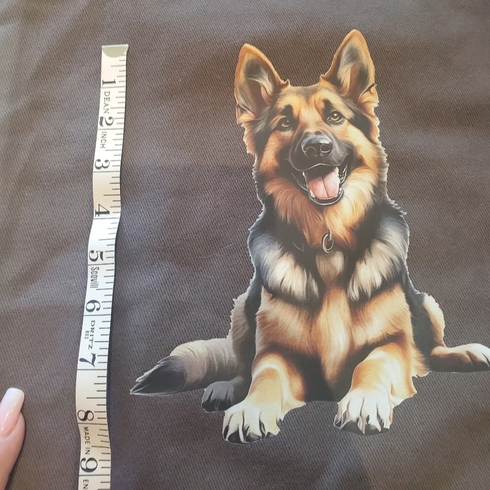 Dog Tote Bag with German Shepherd Print - Brown